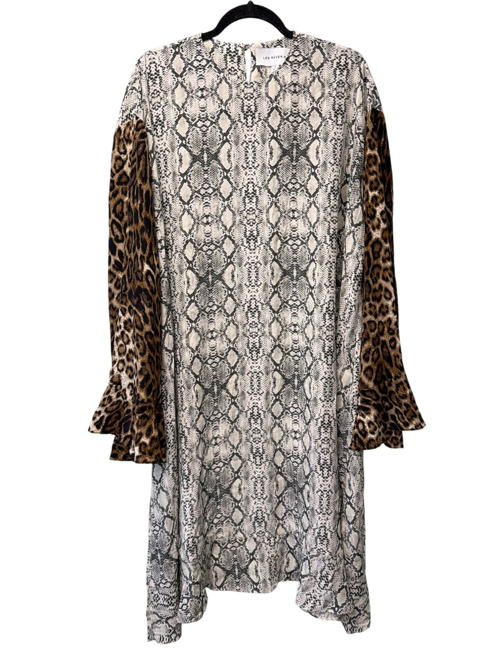 Les Rêveries 100% Silk Animal Print Dress